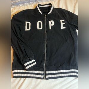 Size Medium - DOPE Men’s Black Jacket, Zip-Up